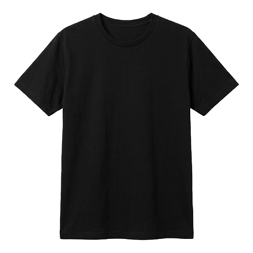 Camiseta preto, vista de frente